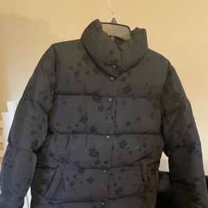 Black floral moncler jacket size 1
